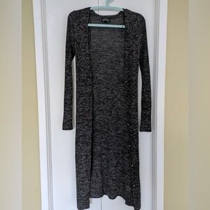 TOPSHOP Long Gray Knit Cardigan